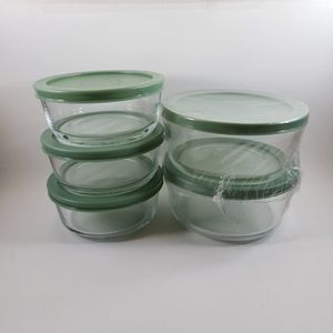 5 pc. Room essential glass food storage containers